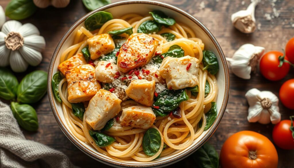 Chicken Spinach Pasta